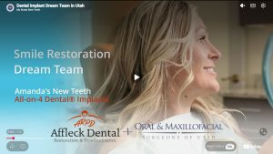Amanda smiling after All-on-4 dental implants